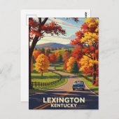 Herfst in Lexington Kentucky Briefkaart (Voorkant / Achterkant)