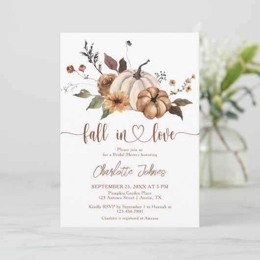 Herfst in Liefde Aardse Bloemen Herfst Vrijgezelle Kaart (Staand voorkant)