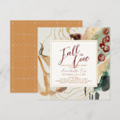 Herfst in liefde Abstract pompoen Vrijgezellenfees Kaart (Voorkant / Achterkant)