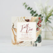 Herfst in liefde Abstract pompoen Vrijgezellenfees Kaart (Staand voorkant)