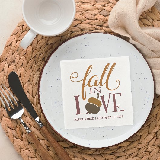 Herfst in Liefde | Autumn Acorn Wedding Verloving Servet