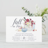 Herfst in Liefde | Autumn Bridal Shower Invitation Kaart (Staand voorkant)