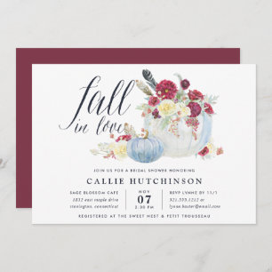 Herfst in Liefde   Autumn Bridal Shower Invitation Kaart