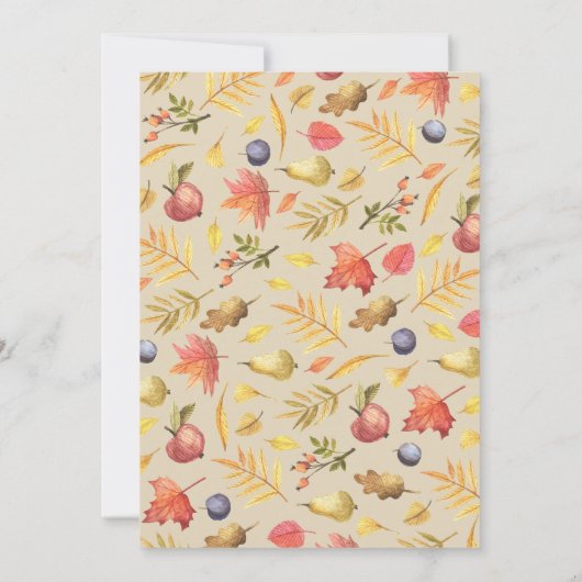 Herfst in Liefde | Autumn Bridal Shower Invitation Kaart (Achterkant)