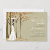 Herfst in liefde - Autumn Bridal Shower Uitnodigin Kaart (Voorkant)
