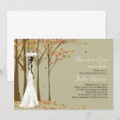 Herfst in liefde - Autumn Bridal Shower Uitnodigin Kaart (Voorkant / Achterkant)