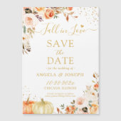 Herfst in Liefde Autumn Floral Save the Date Magne (Voorkant)