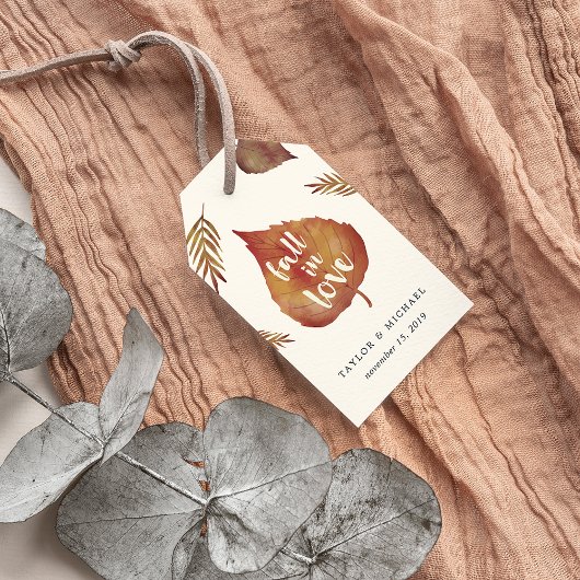 Herfst in Liefde | Autumn Leaves Wedding Favor Cadeaulabel