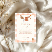 Herfst in liefde Baby shower Bedankkaart