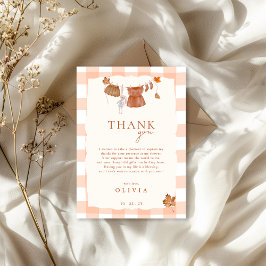 Herfst in liefde Baby shower Bedankkaart