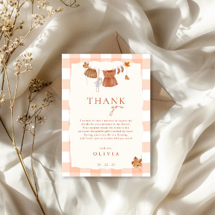 Herfst in liefde Baby shower Bedankkaart