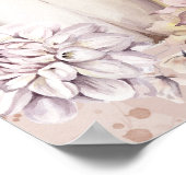 Herfst in liefde baby shower boho pastel welkomstb poster (Hoek)