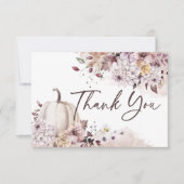 Herfst in liefde baby shower boho pompoen dank u bedankkaart (Voorkant)