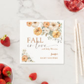 Herfst in Liefde Baby shower Boho Pompoenpapier Servet (Insitu)