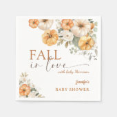Herfst in Liefde Baby shower Boho Pompoenpapier Servet (Voorkant)