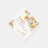 Herfst in Liefde Baby shower Boho Pompoenpapier Servet (Hoek)