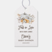 Herfst in Liefde Baby shower Cadeaulabel (Voorkant)