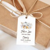 Herfst in Liefde Baby shower Cadeaulabel