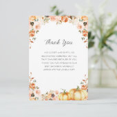 herfst in liefde baby shower dank u bedankkaart (Staand voorkant)