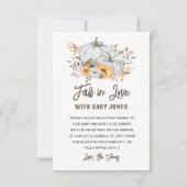 Herfst in liefde Baby shower dank u kaart (Voorkant)