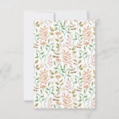 Herfst in liefde Baby shower dank u kaart (Achterkant)