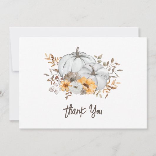 Herfst in liefde Baby shower dank u kaart (Voorkant)