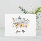 Herfst in liefde Baby shower dank u kaart (Staand voorkant)