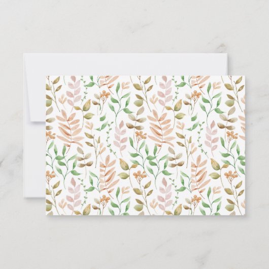 Herfst in liefde Baby shower dank u kaart (Achterkant)