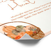 Herfst in liefde Baby shower Fopspeen Hunt Sign Poster (Hoek)