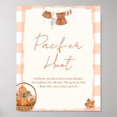 Herfst in liefde Baby shower Fopspeen Hunt Sign Poster (Voorkant)