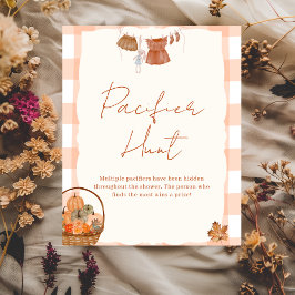 Herfst in liefde Baby shower Fopspeen Hunt Sign Poster