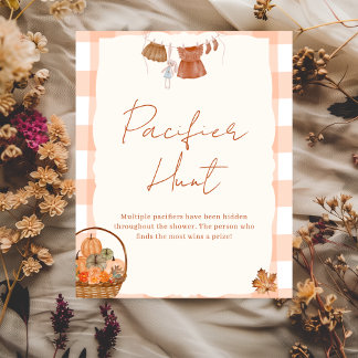 Herfst in liefde Baby shower Fopspeen Hunt Sign Poster