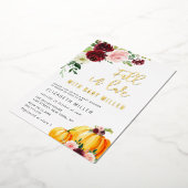 herfst in liefde baby shower goud folie uitnodigin folie uitnodiging (Gedraaid)