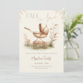 Herfst in Liefde Baby shower - Herfstbladeren Them Kaart (Staand voorkant)