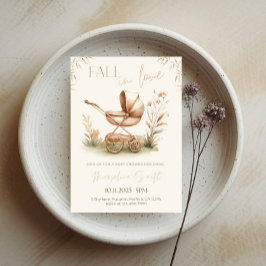 Herfst in Liefde Baby shower - Herfstbladeren Them Kaart