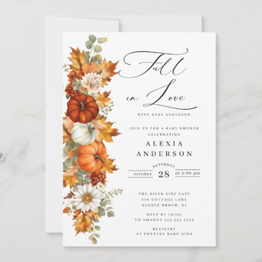 Herfst in liefde Baby shower Kaart (Voorkant)