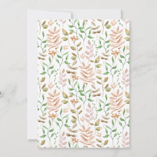 Herfst in Liefde Baby shower Kaart (Achterkant)