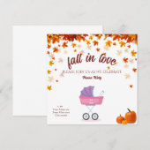 herfst in liefde Baby shower Kaart, kleine meisje Kaart (Voorkant / Achterkant)