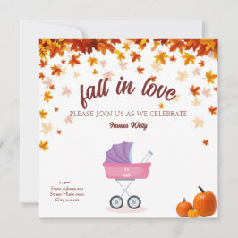herfst in liefde Baby shower Kaart, kleine meisje  Kaart