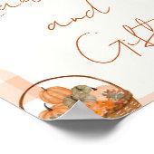Herfst in liefde Baby shower Kaarten en geschenken Poster (Hoek)