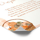 Herfst in liefde Baby shower Late Night Luiers Tek Poster (Hoek)