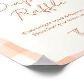 Herfst in liefde Baby shower Luier Raffle Sign Poster (Hoek)