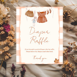 Herfst in liefde Baby shower Luier Raffle Sign Poster