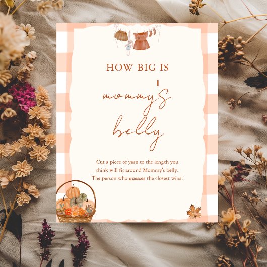 Herfst in liefde Baby shower mama's buikteken Poster