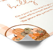 Herfst in liefde Baby shower mama's buikteken Poster (Hoek)