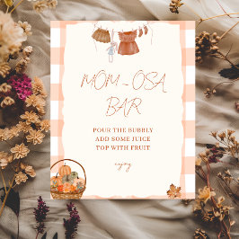 Herfst in liefde Baby shower Mom-osa Bar Sign Poster