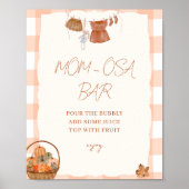 Herfst in liefde Baby shower Mom-osa Bar Sign Poster (Voorkant)