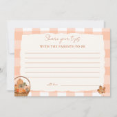 Herfst in liefde Baby shower Ouderschap Tip pot Ka Kaart (Voorkant)