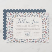 Herfst in Liefde Baby shower Sip and See Kaart (Voorkant / Achterkant)