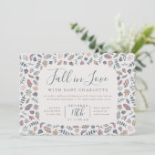 Herfst in Liefde Baby shower Sip and See Kaart (Staand voorkant)